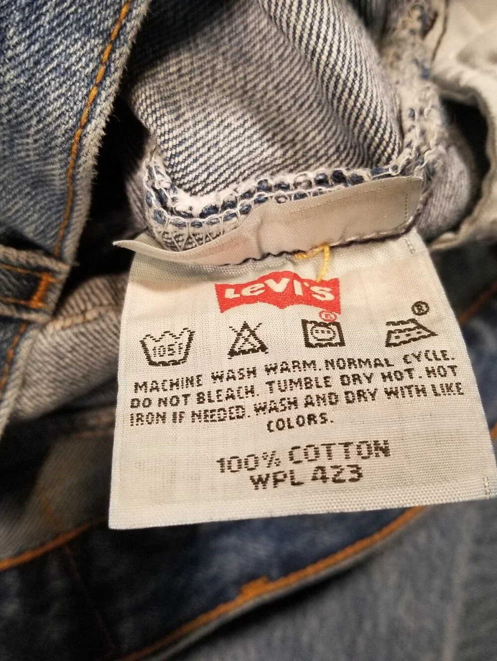 Vintage Y2K Levis 501 Jeans Mens 34x34 Button Fly Straight Leg Blue Denim